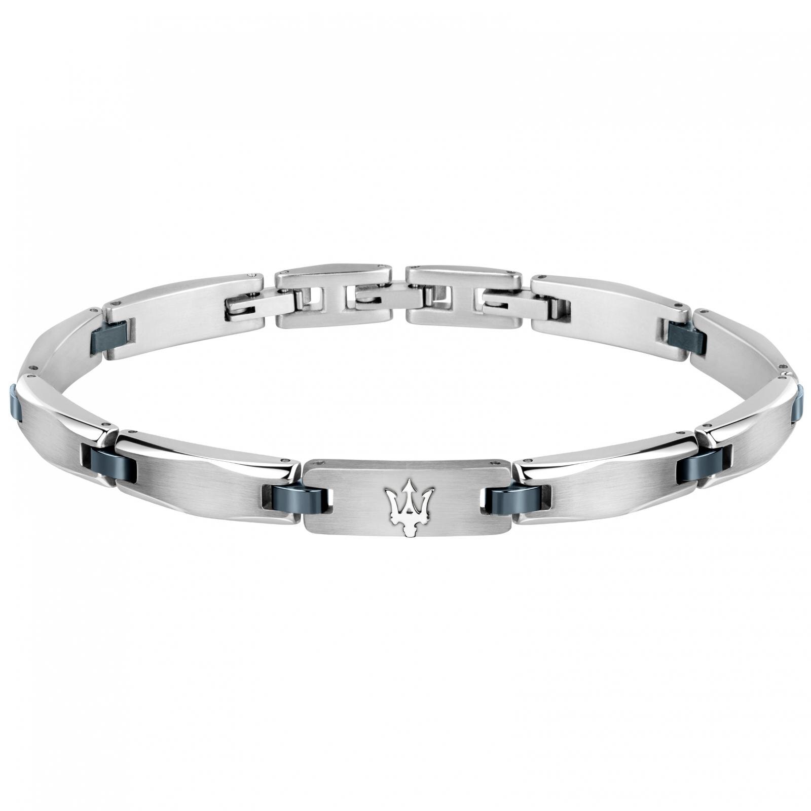 Bratara Maserati JM220ASQ01, Argintiu, Albastru