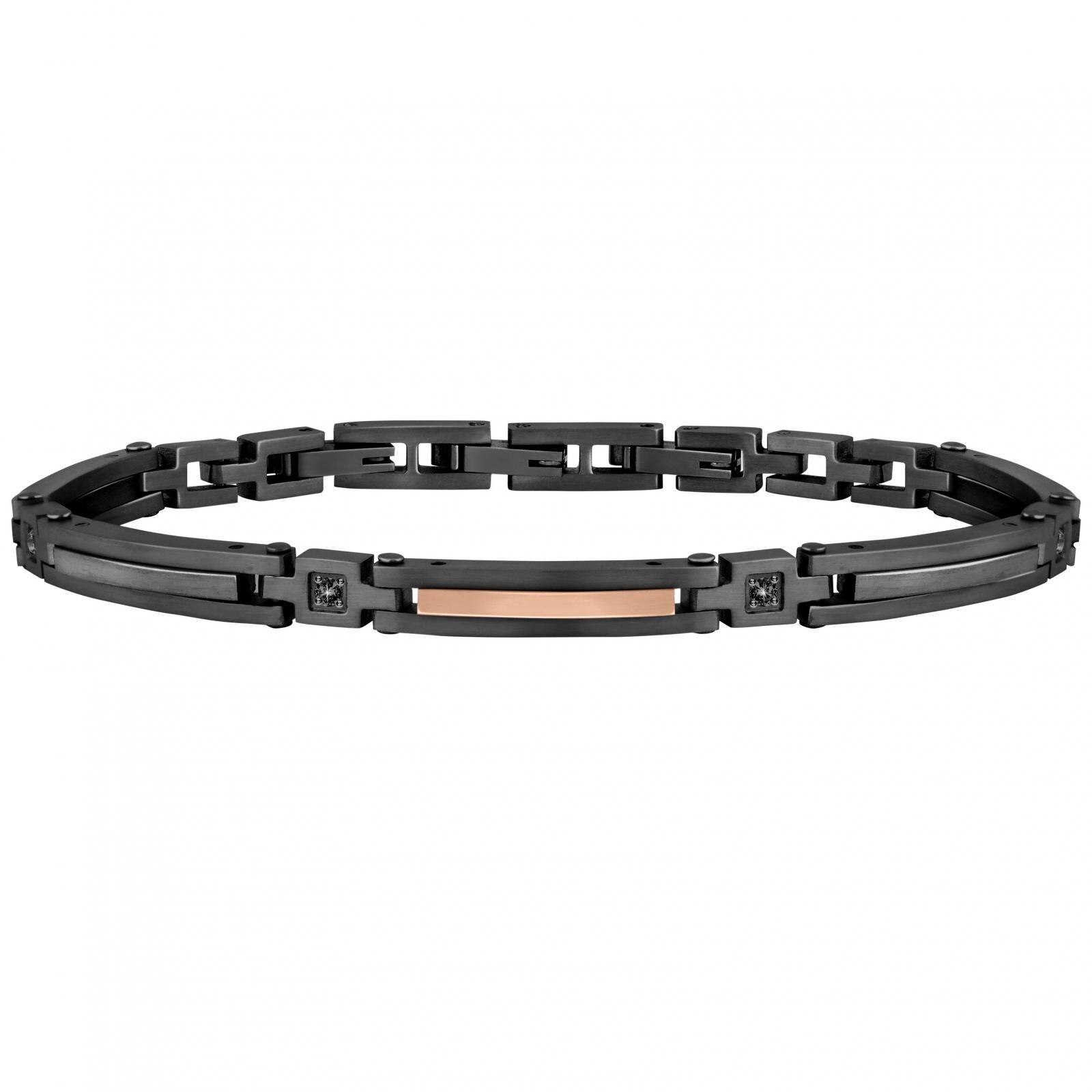 Bratara Sector SAFT26, Negru, Rose gold