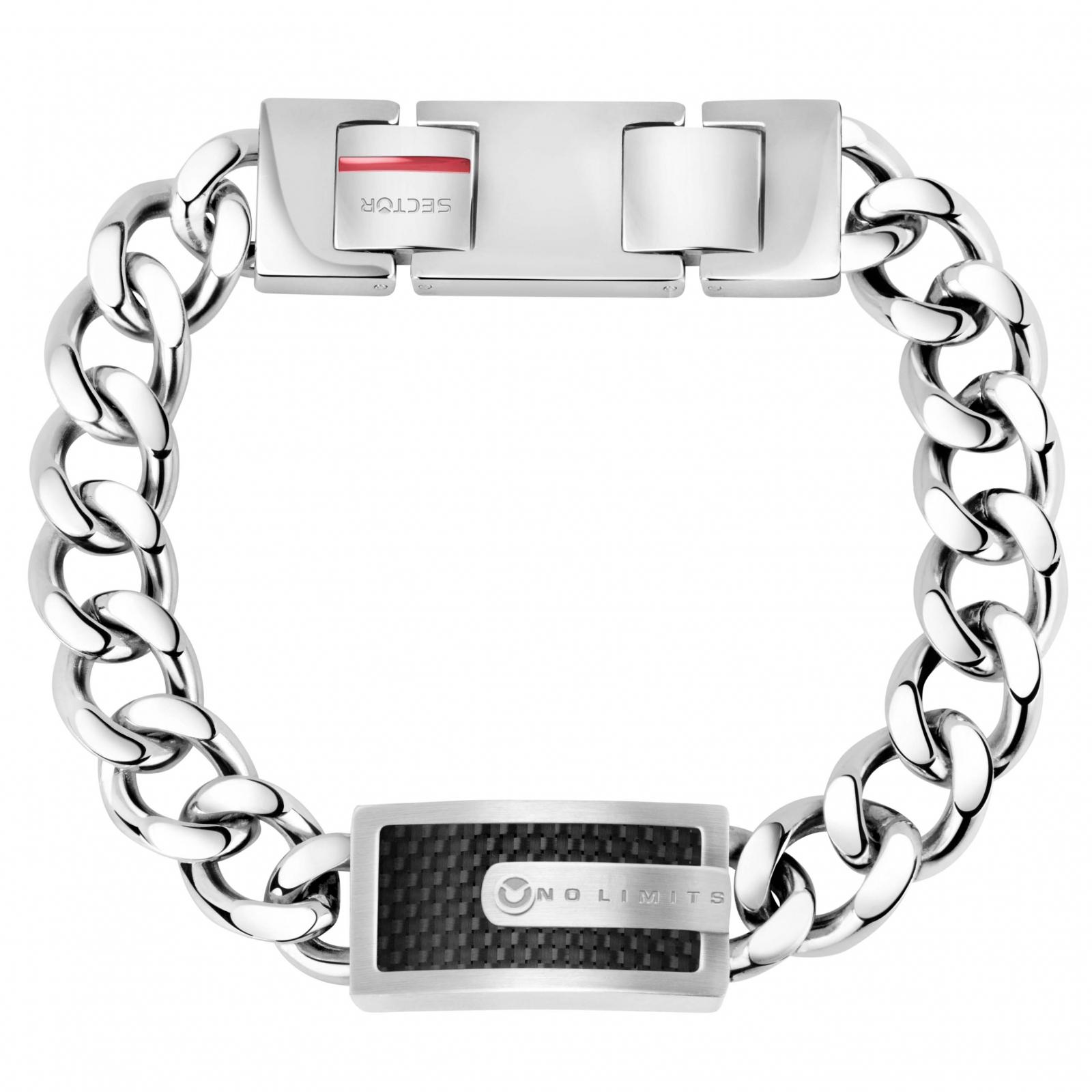 Bratara Sector SARG03, Argintiu, Negru