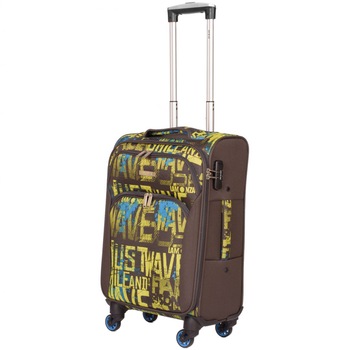 Troler Lamonza Colage Gri/Galben, 55x36x22 cm Troler Lamonza Colage Gri/Galben, 55x36x22 cm