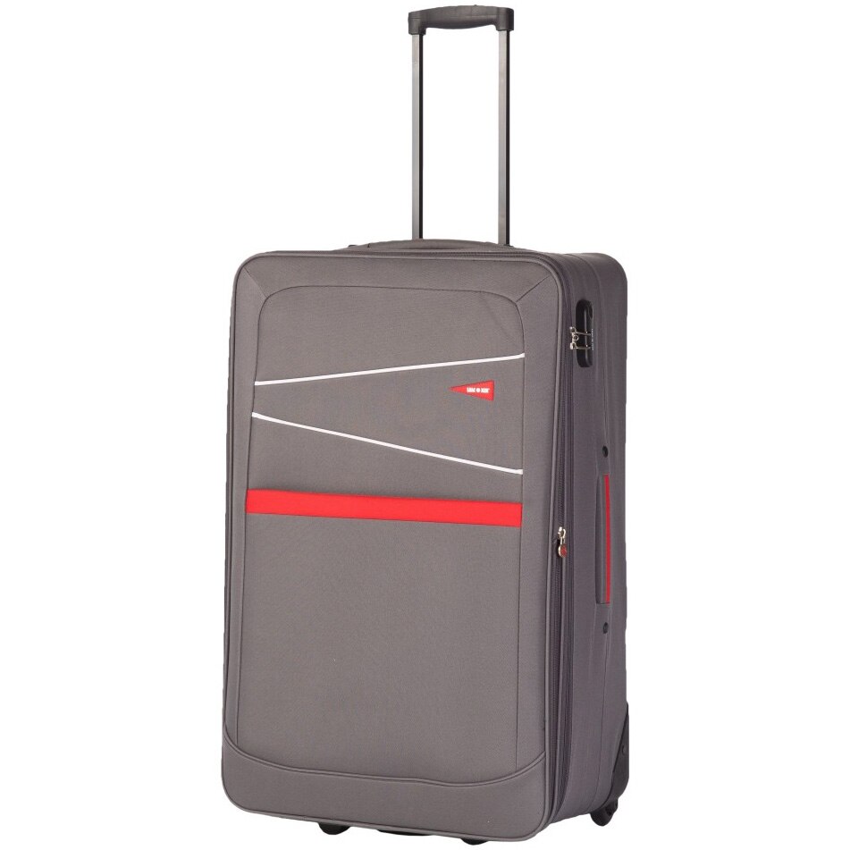 Troler Lamonza Navy Gri/Rosu, 74x46x26 cm