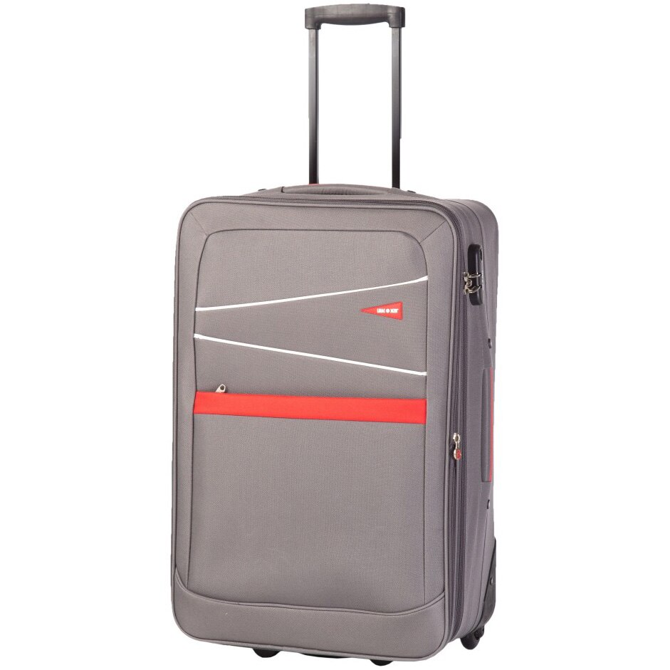 Troler Lamonza Navy Gri/Rosu, 64x41x24 cm