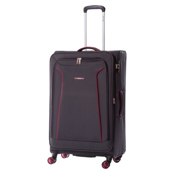 Troler Lamonza Cruise Gri/Rosu, 67x41x27 cm Troler Lamonza Cruise Gri/Rosu, 67x41x27 cm