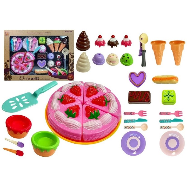 Set bucatarie copii, LEAN TOYS, Dulciuri cu inghetata 5379