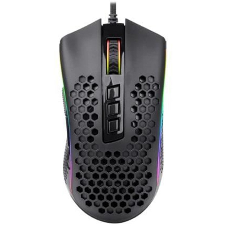 Mouse gaming Redragon Storm Elite, structura Honeycomb, iluminare RGB, Negru