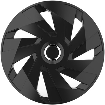 Set 4 bucati capace roti auto, Cridem, Vector RC, Negru/Crom - 14'' Set 4 bucati capace roti auto, Cridem, Vector RC, Negru/Crom - 14''
