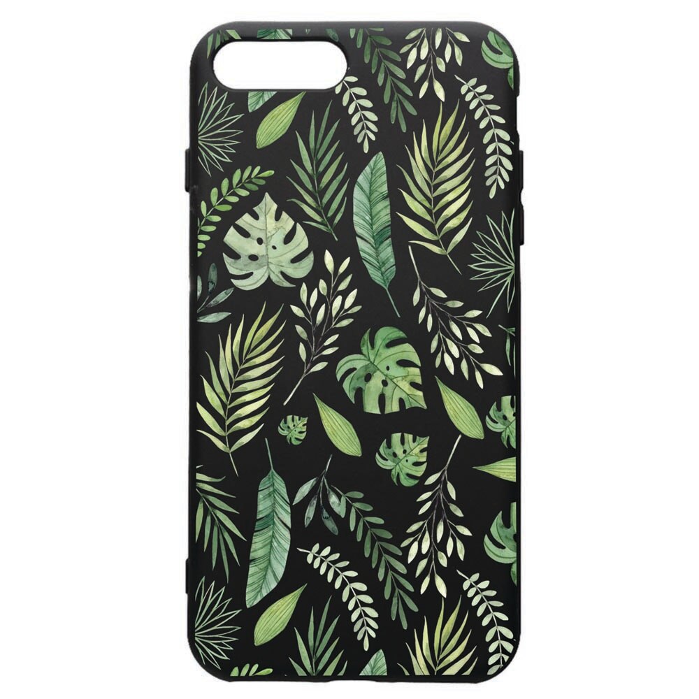 Husa de protectie Apple iPhone 8 Plus / iPhone 7 Plus, Feathers, silicon, cu interiorul din material textil, protectie camera, PB77