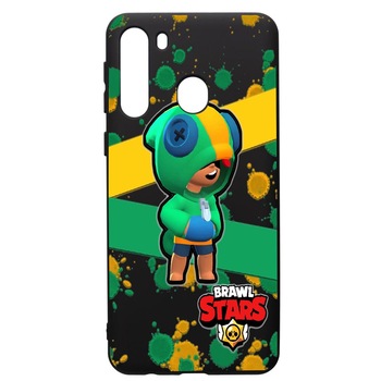 Husa de protectie Samsung Galaxy A21S, Brawl Stars Leon, silicon, cu interiorul din material textil, protectie camera, PB647 Husa de protectie Samsung Galaxy A21S, Brawl Stars Leon, silicon, cu interiorul din material textil, protectie camera, PB647