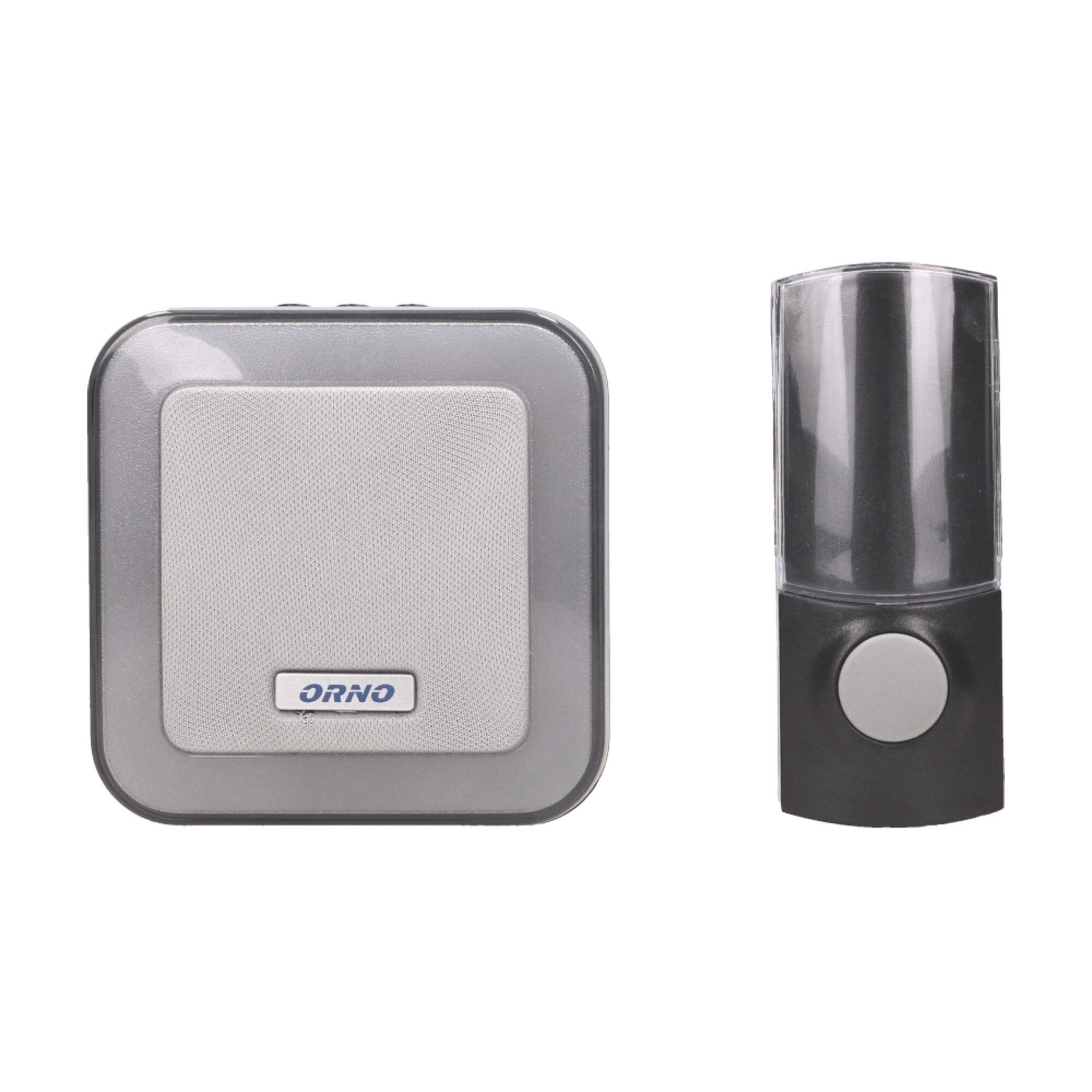 Sonerie wireless ENKA DC ORNO OR-DB-AT-136, 100 m, 50-80 db, sistem de invatare, IP44, gri/negru