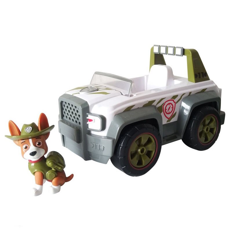 Set figurina cu vehicul Paw Patrol - Tracker, Jungle Cruiser