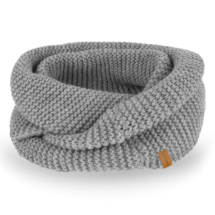 Fular circula,r Nandy, pentru femei, Gri deschis, 14603-JASN-SZAR