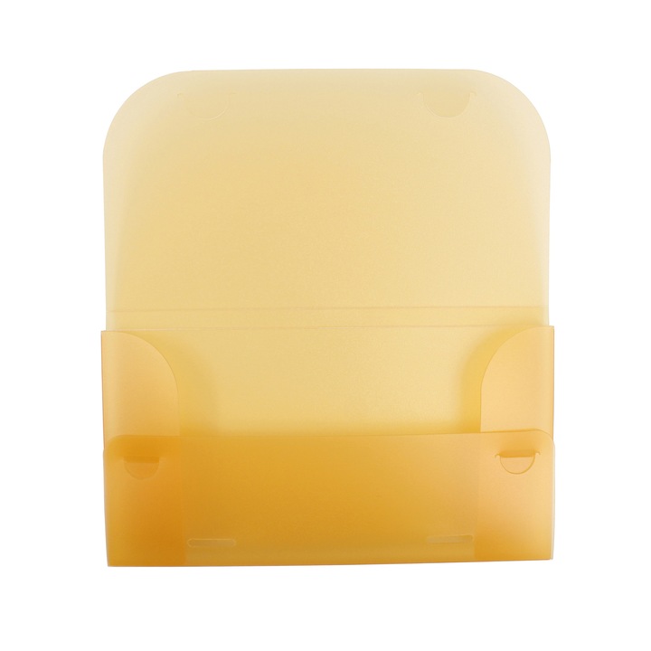 Cutie de protectie pentru masca chirurgicala, Viquel, portocaliu transparent