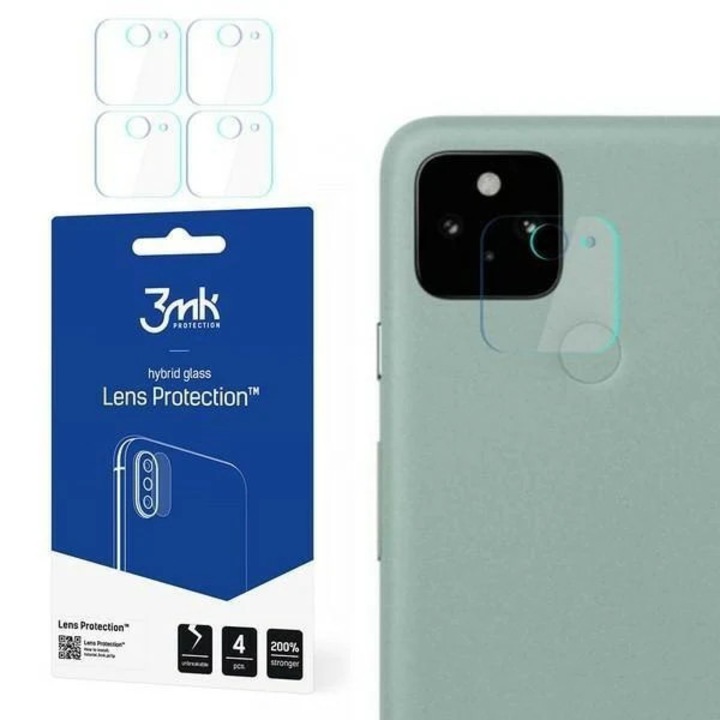 Set 4 x Folie camera 3MK Lens Protection, pentru Camera Google Pixel 5, Structura Incasabila, 7H, 0.2 mm