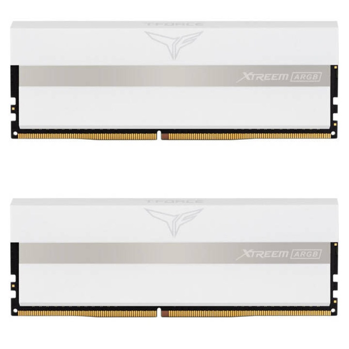 Memorie TeamGroup T-Force Xtreem ARGB White 16GB (2x8GB) DDR4 3200MHz CL16 1.35V Dual Channel Kit