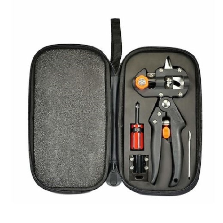 Cleste pentru altoit profesional cu accesorii si husa model borseta