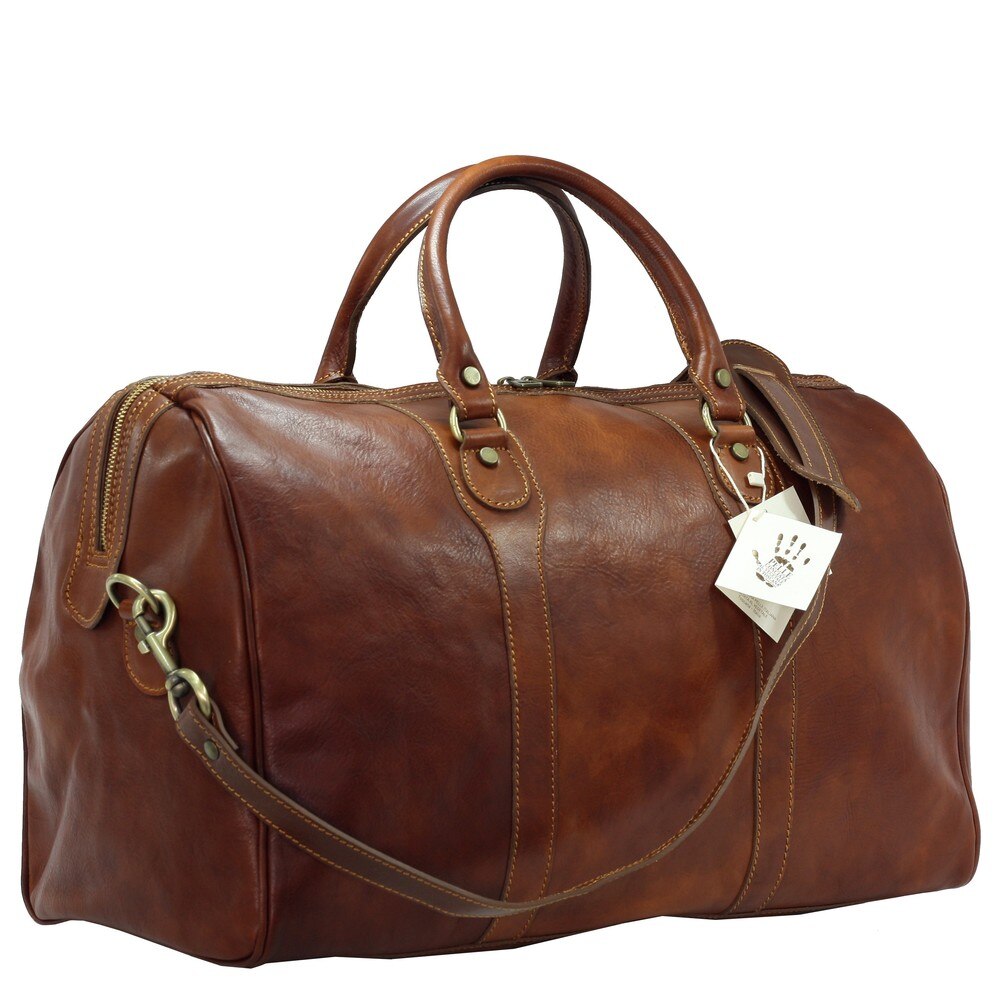 Geanta de voiaj, din piele naturala vachetta, ,,superior'', N4039A, cognac