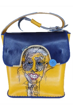 Poseta handmade pictata, AG Design, dimensiune 32/33/11 Poseta handmade pictata, AG Design, dimensiune 32/33/11