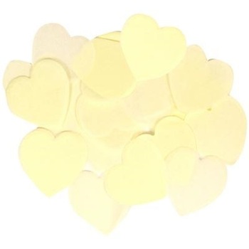 Confetti inimioare ivory hartie - 100 gr, Qualatex Confetti inimioare ivory hartie - 100 gr, Qualatex