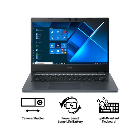 Лаптоп Acer TravelMate P414-51-50M3 с Intel Core i5-1135G7 (2.4/4.2GHz, 8M), 32 GB, 512GB M.2 NVMe SSD, Intel Iris Xe Graphics, Windows 11 Pro, Тъмносин