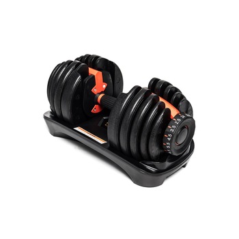 Gantera reglabila TECHFIT 2,5-24 KG, Sistem inovativ de reglare a greutatii, Negru/Rosu Gantera reglabila TECHFIT 2,5-24 KG, Sistem inovativ de reglare a greutatii, Negru/Rosu