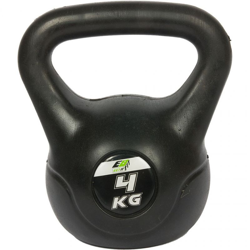 Gantera kettlebell compozit, EB Fit, 4 Kg, negru
