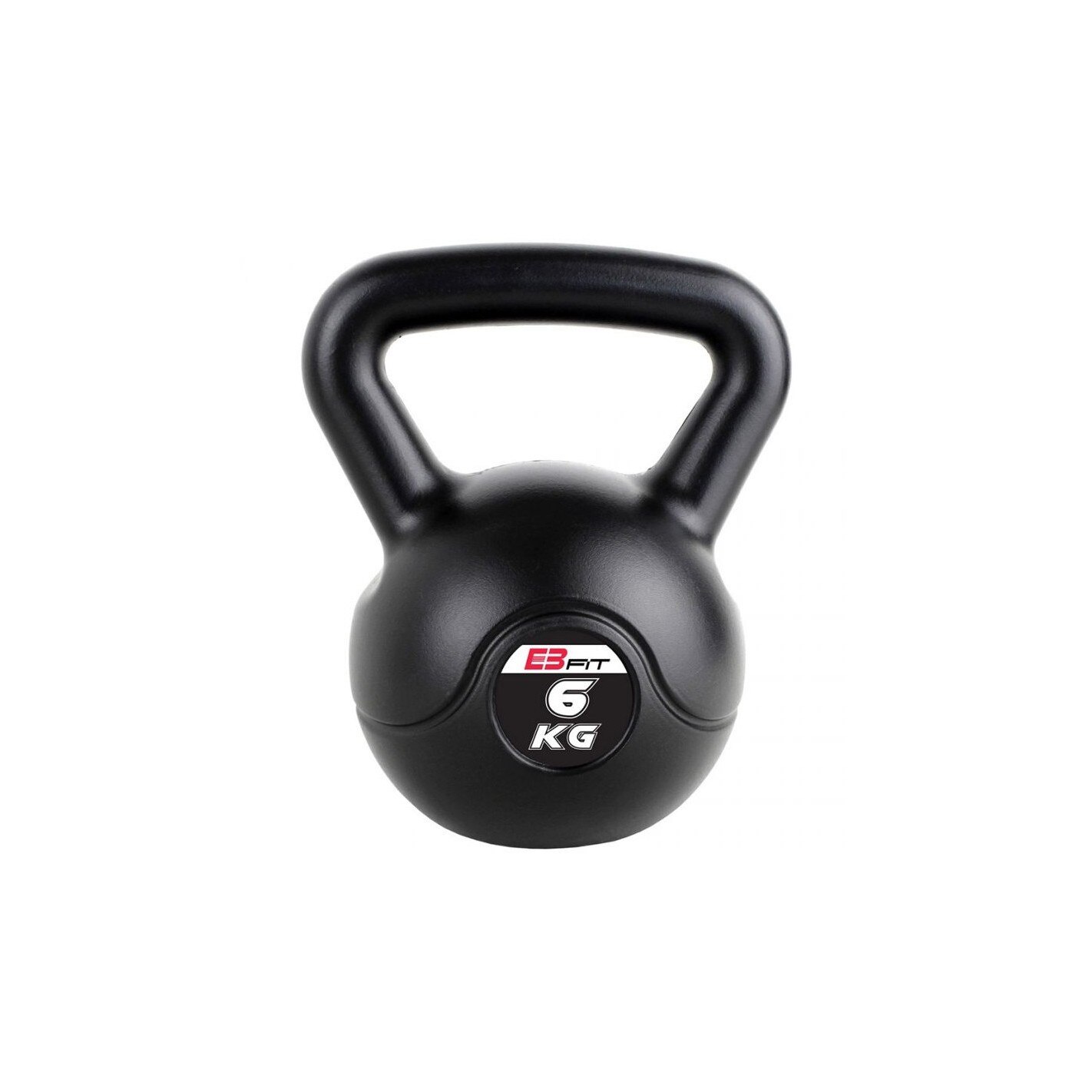 Gantera kettlebell compozit, EB Fit, 6 Kg, negru