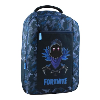Ghiozdan Fortnite - Raven, albastru inchis cu imprimeu multicolor, inaltime 46 cm Ghiozdan Fortnite - Raven, albastru inchis cu imprimeu multicolor, inaltime 46 cm