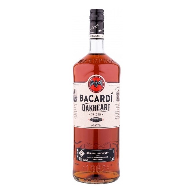 Rom Bacardi Oakheart, 35% alc., 1.5L, Cuba
