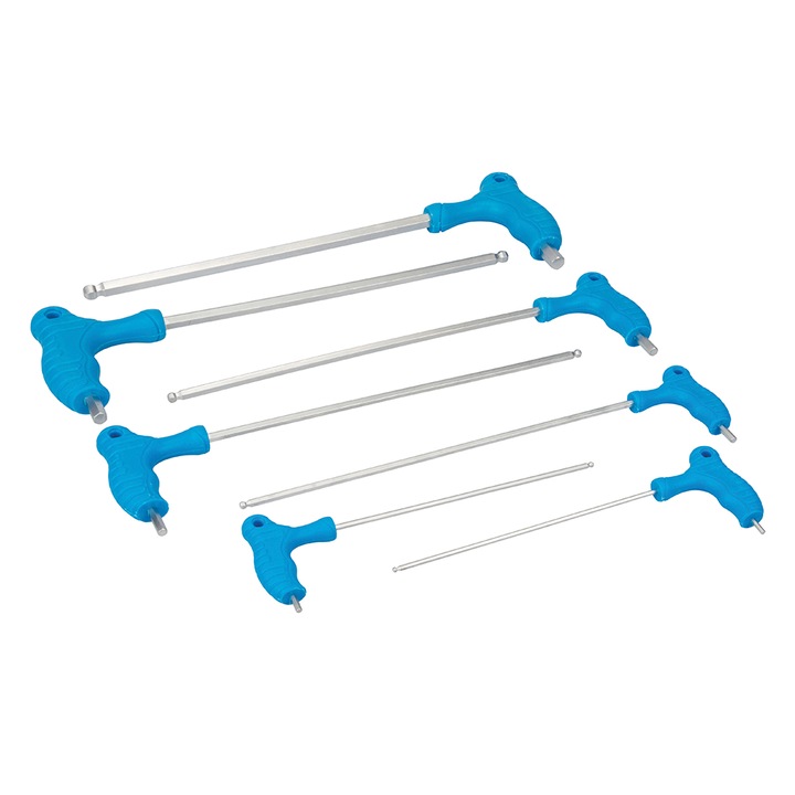 Комплект от 7 екстра дълги гнезда, 2.5, 3, 4, 5, 6, 8, 10 mm, Silverline