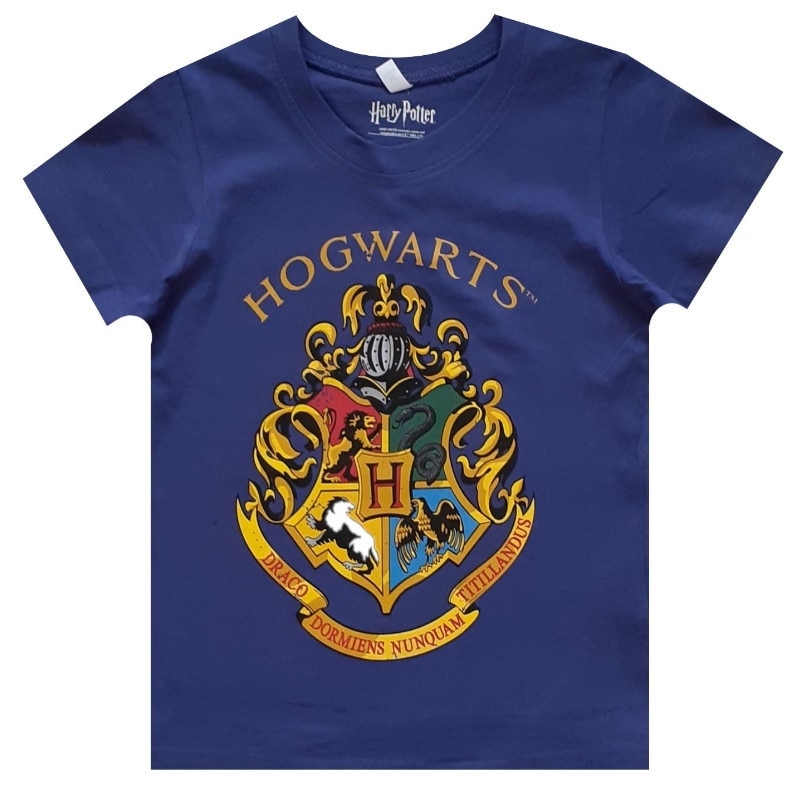 Tricou Harry Potter, Hogwarts, Denim