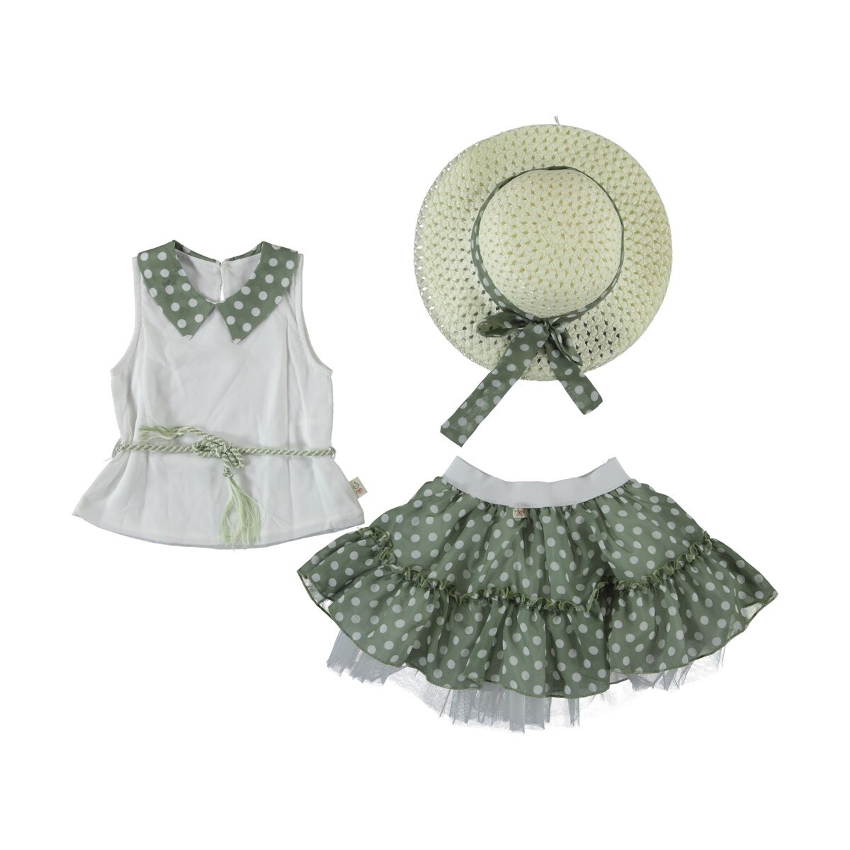 Compleu Anais Verde, Alb-Verde