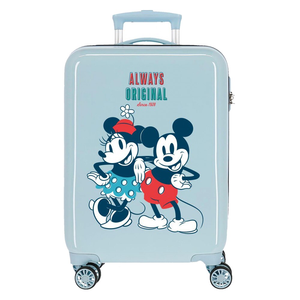 Troler cabina ABS 55 cm albastru deschis Mickey Always Original