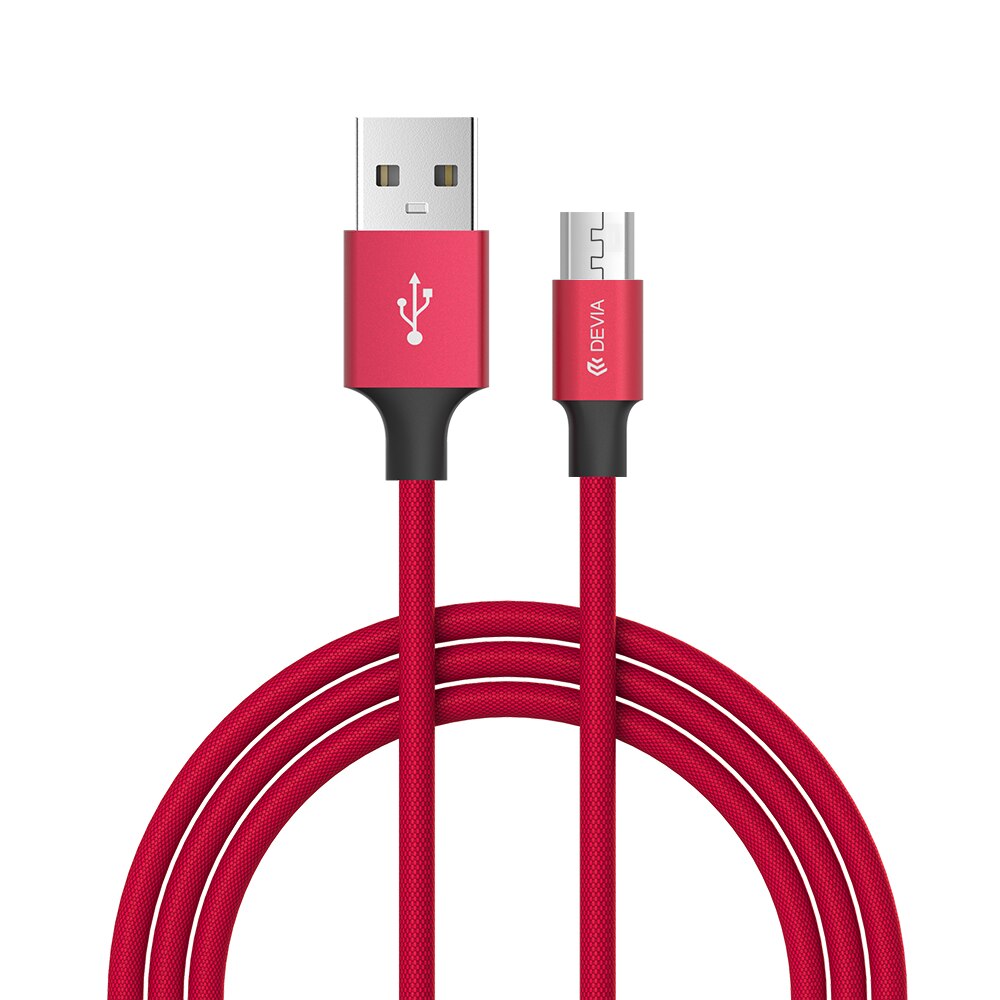 Cablu USB Devia Pheez Series MicroUSB, 1m, Rosu