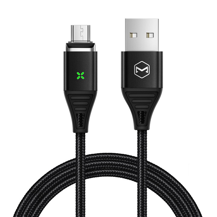 Cablu, USB-A la Type-C, Afisaj LED, 6A, 1.2m - Mcdodo (CA-6520) - Black
