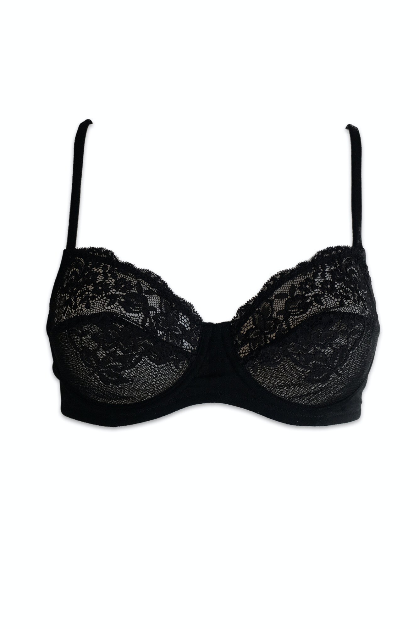 Sutien Dantela Cotton Club, Negru