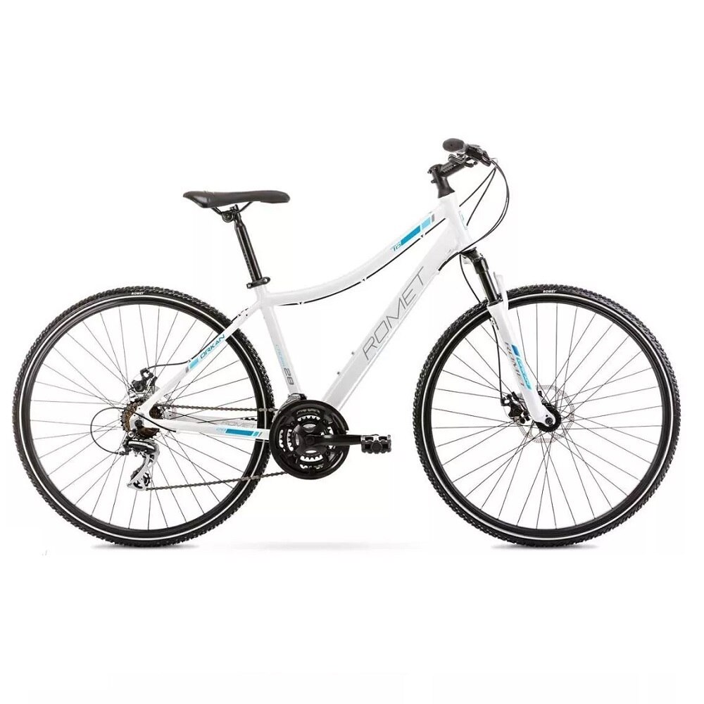 Bicicleta Transversala Romet, Orkan 1, 28 R17 2021, Alb/Albastru, Pentru Famei