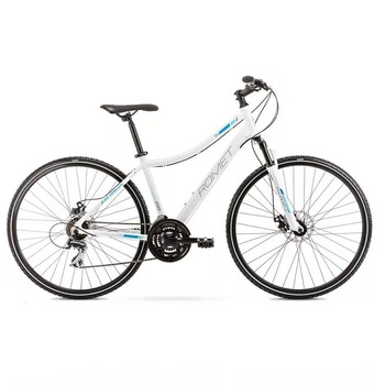 Bicicleta Transversala Romet, Orkan 1, 28 R17 2021, Alb/Albastru, Pentru Famei Bicicleta Transversala Romet, Orkan 1, 28 R17 2021, Alb/Albastru, Pentru Famei