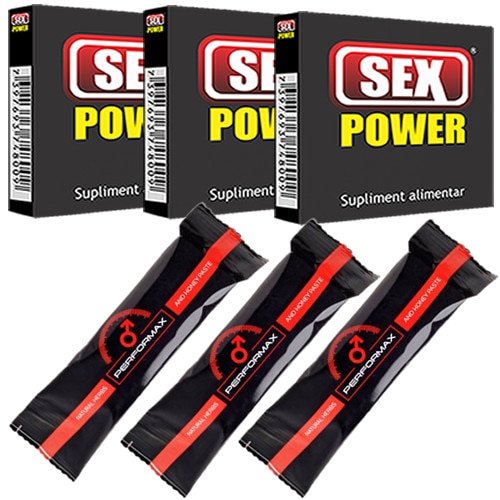 Pachet Sex Power 3 cutii si 3 pliculete Performax 10g