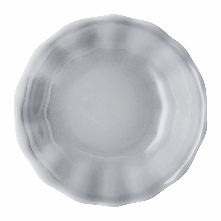 Farfurie plata 27cm, gri, ceramica, Ambition Diana Rustic