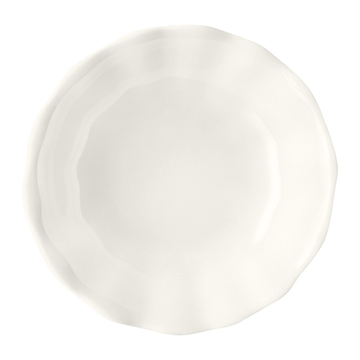 Farfurie desert 19cm, crem, ceramica, Ambition Diana Rustic