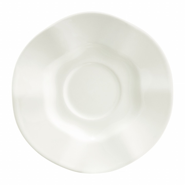 Farfurioara suport ceasca cafea espresso 11cm, crem, Ambition Diana Rustic