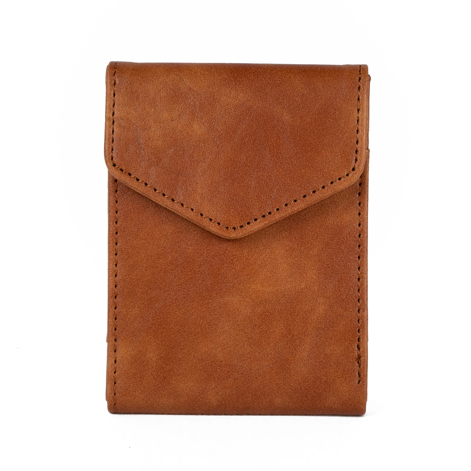 Port card Bailini Yan PT462, piele naturala, maro