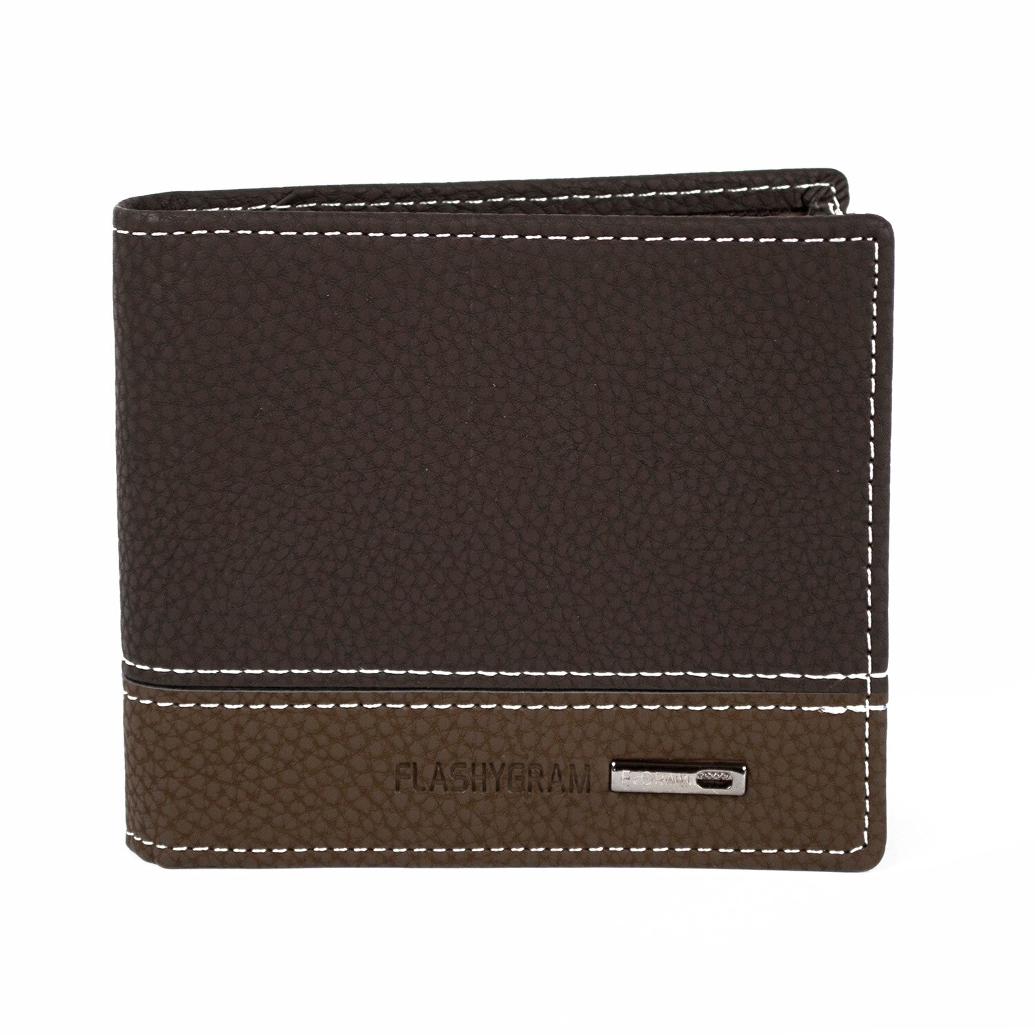 Portofel pentru barbati Bailini FlashyGram PT468, maro inchis