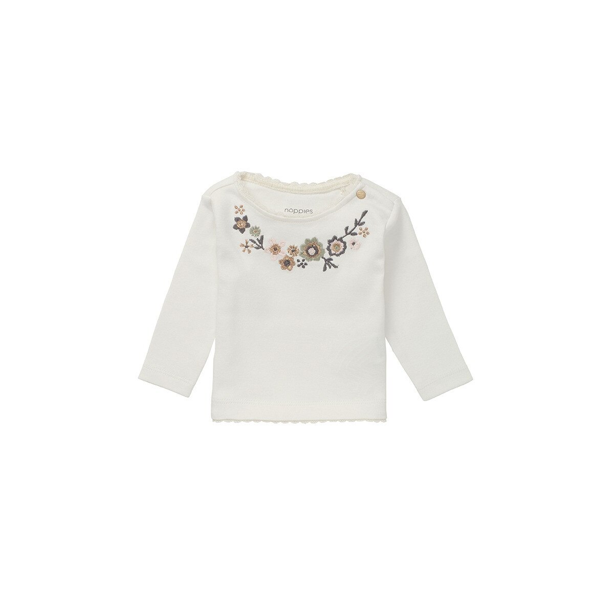 Bluza bebe, Noppies, bumbac organic, Marystown, alba