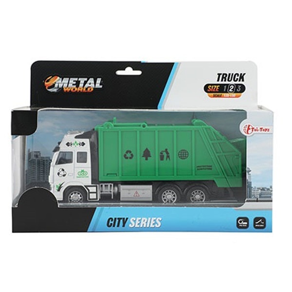 Masina gunoi metal, Toi -Toys, verde, +3 ani