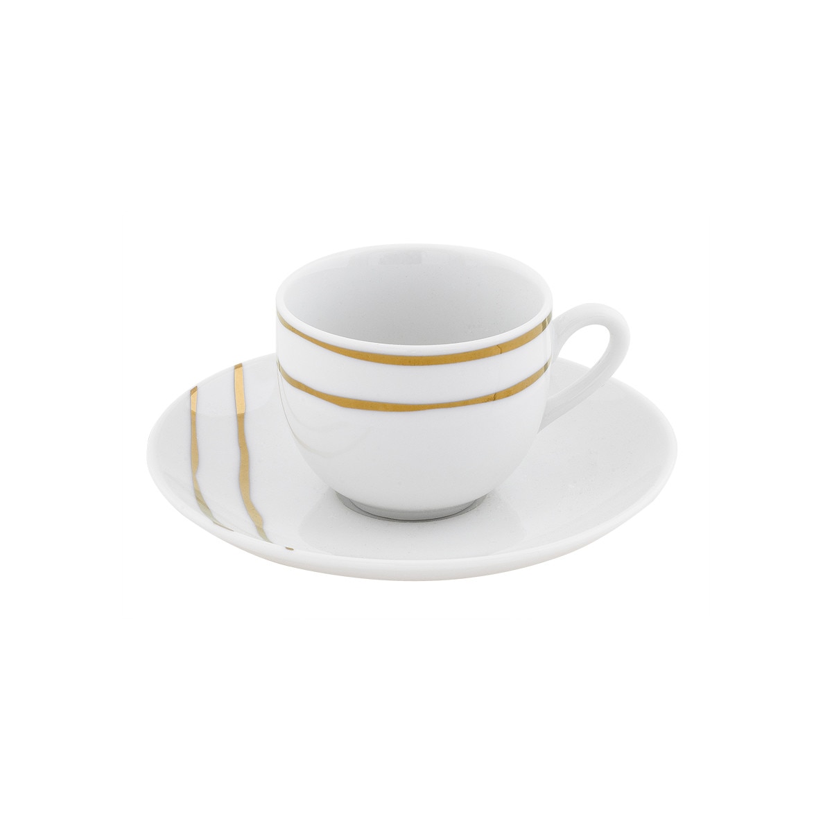 Set cafea 12 piese din portelan, pentru 6 persoane , Zenzero