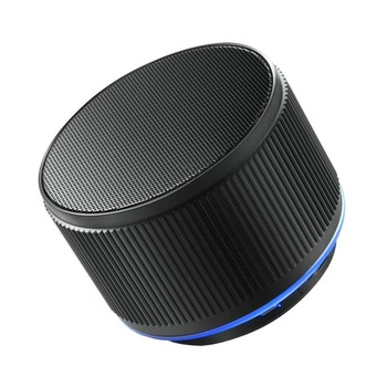 Boxa portabila wireless cu bluetooth 4.2 si led, 3 W, metalica Boxa portabila wireless cu bluetooth 4.2 si led, 3 W, metalica