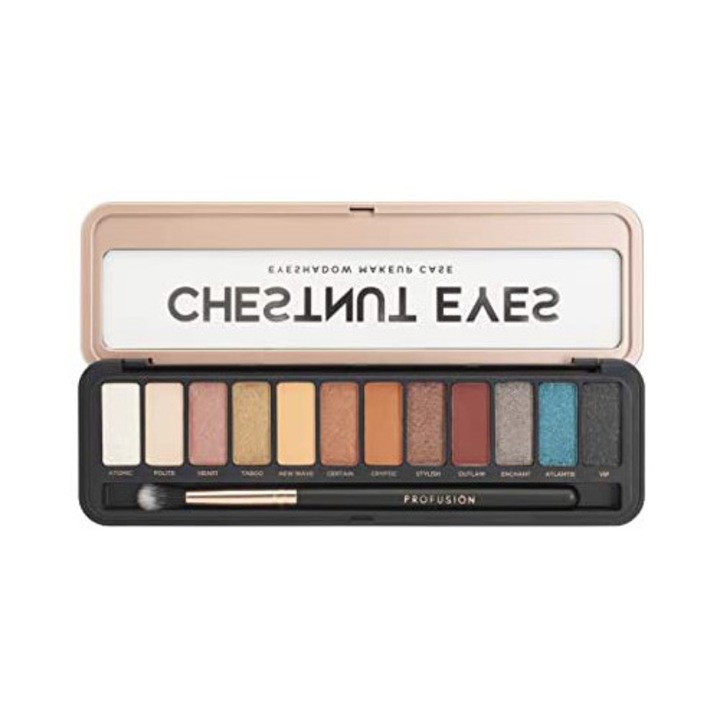 Paleta de farduri Profusion Eyeshadow Case Chestnut 12 culori