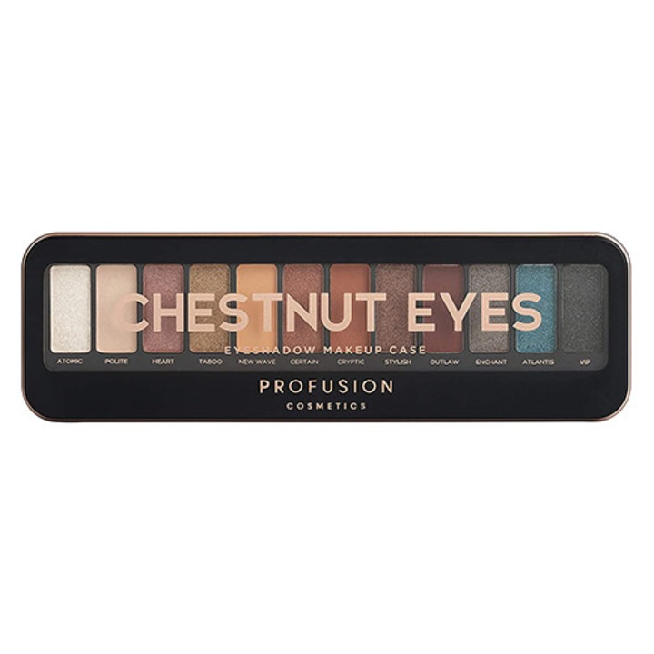 Profusion Eyeshadow Chestnut Eyes Szemhéjpúder paletta, 12 szín