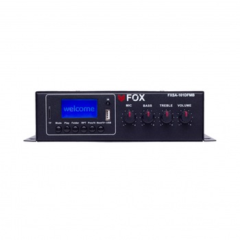 Mini amplificator FOX FXSA-101DFMB, Stereo, 2x50W, Negru Mini amplificator FOX FXSA-101DFMB, Stereo, 2x50W, Negru